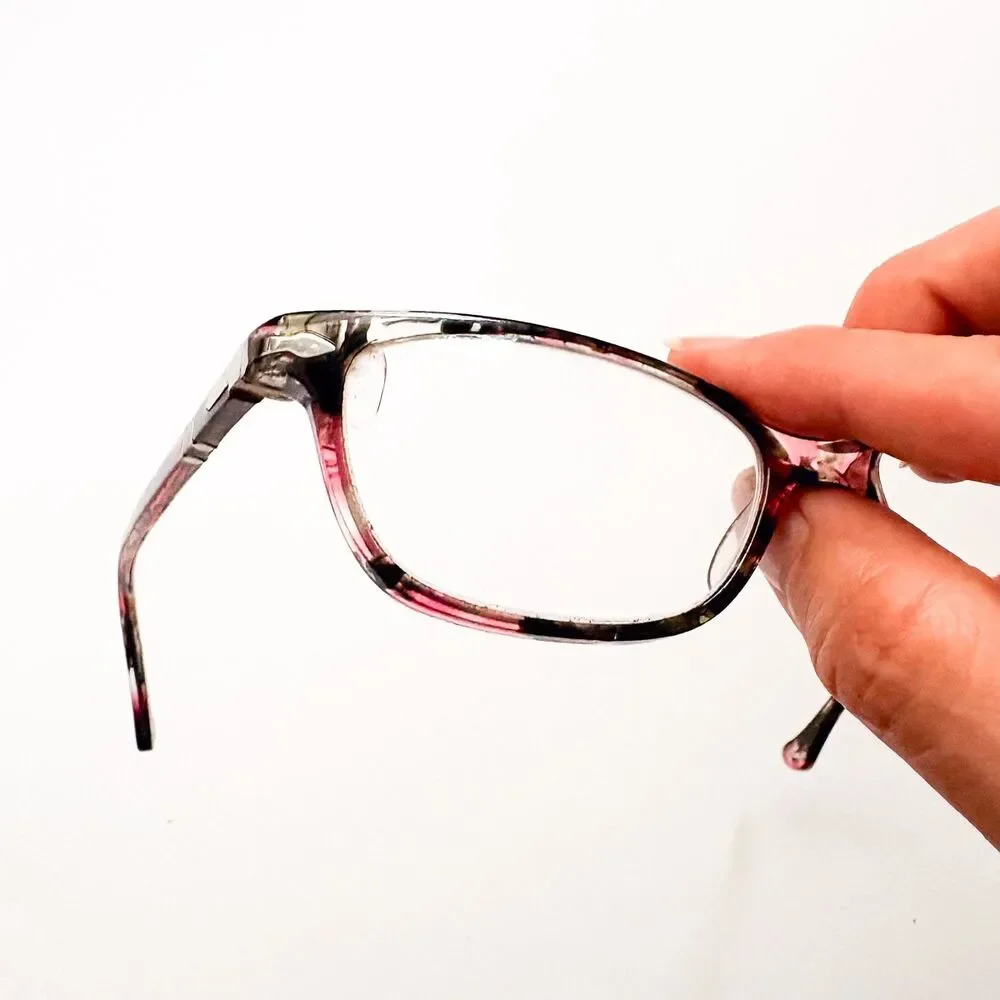 READ Persol Womens Eyeglasses Pink Pattern FRAMES ONLY Splayed Flared 52-16-140